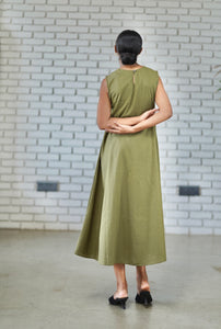 Keiya Sleeveless Dress - Olive