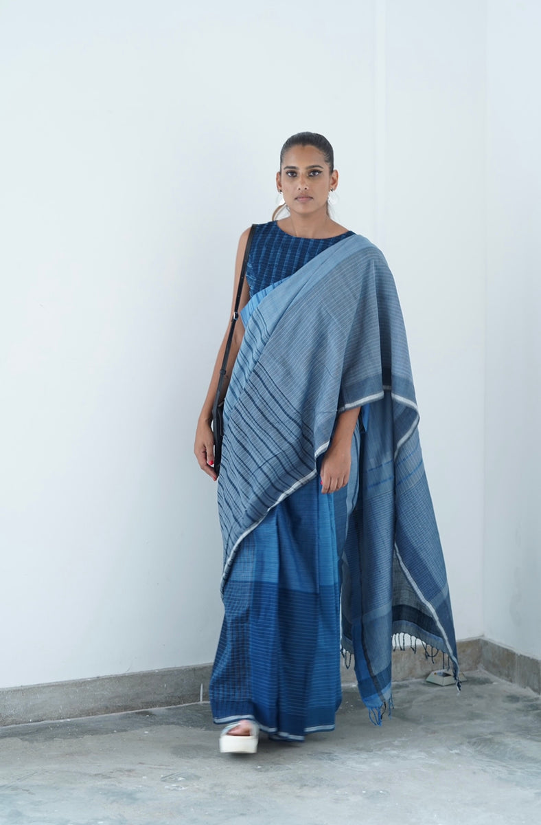 Urban Drape Night Light Handwoven Saree main image 1