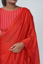 Load image into Gallery viewer, Urban Drape Scarlet Time Handwoven Saree