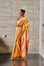Load image into Gallery viewer, Urban Drape Golden Haze Handwoven Saree
