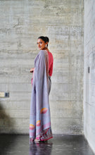 Load image into Gallery viewer, Urban Drape Night Light Handwoven Saree