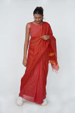 Load image into Gallery viewer, Urban Drape Scarlet Time Handwoven Saree