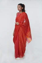 Load image into Gallery viewer, Urban Drape Scarlet Time Handwoven Saree
