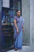 Load image into Gallery viewer, Urban Drape Rugged Blues Handwoven Saree