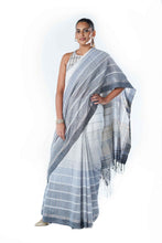 Load image into Gallery viewer, Urban Drape Faded Mesh Handwoven Saree