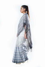 Load image into Gallery viewer, Urban Drape Faded Mesh Handwoven Saree