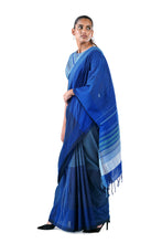 Load image into Gallery viewer, Urban Drape Dark Wash Handwoven Saree
