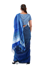 Load image into Gallery viewer, Urban Drape Dark Wash Handwoven Saree