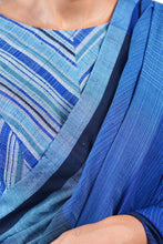 Load image into Gallery viewer, Urban Drape Dark Wash Handwoven Saree