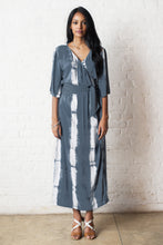 Load image into Gallery viewer, Grey Kimono Wrap Dress