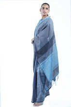 Load image into Gallery viewer, Urban Drape Denim Greys Handwoven Saree