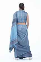 Load image into Gallery viewer, Urban Drape Denim Greys Handwoven Saree