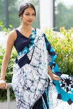 Load image into Gallery viewer, Urban Drape Blue Maasai Jewels Saree - Fashion Market.LK