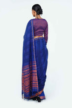 Load image into Gallery viewer, Urban Drape Rockies Blue Handwoven Saree