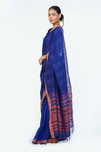Load image into Gallery viewer, Urban Drape Rockies Blue Handwoven Saree