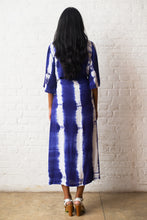 Load image into Gallery viewer, Indigo Tie Dye Kimono Wrap Dress - Fashion Market.LK