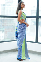 Load image into Gallery viewer, Urban Drape Tropical Fern Green Handwoven Saree