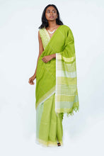 Load image into Gallery viewer, Urban Drape Crystal Glow Handwoven Saree