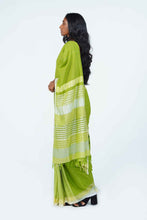 Load image into Gallery viewer, Urban Drape Crystal Glow Handwoven Saree