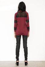 Load image into Gallery viewer, Raglan sleeve mesh mix sweatshirt featuring rib cuffs - Fashion Market.LK
