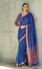 Load image into Gallery viewer, Urban Drape Rockies Blue Handwoven Saree