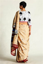 Load image into Gallery viewer, Urban Drape Beige Batik Saree
