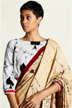 Load image into Gallery viewer, Urban Drape Beige Batik Saree
