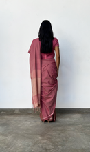 Load image into Gallery viewer, Urban Drape Vintage Pink Handwoven Saree
