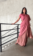 Load image into Gallery viewer, Urban Drape Vintage Pink Handwoven Saree
