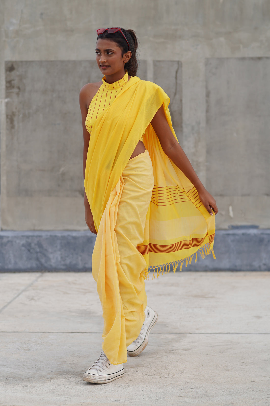 Urban Drape Amber Chic Handwoven Saree