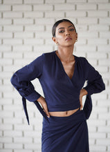 Load image into Gallery viewer, Kima Wrap Top - Navy
