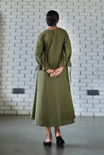 Load image into Gallery viewer, Meiya Puff Sleeve Dress - Olive
