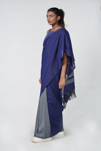 Urban Drape Navy Pulse Handwoven Saree