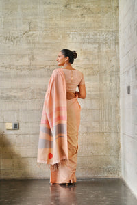 Urban Drape Blush Sunset Handwoven Saree