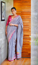 Load image into Gallery viewer, Urban Drape Night Light Handwoven Saree
