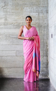 Urban Drape Lush Sky Handwoven Saree