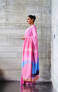 Urban Drape Lush Sky Handwoven Saree