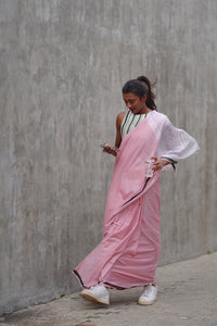 Urban Drape Pink Shift Handwoven Saree