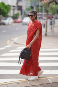 Urban Drape Scarlet Time Handwoven Saree