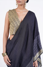 Load image into Gallery viewer, Aztec Gold Urban Drape Handwoven Saree
