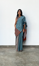 Load image into Gallery viewer, Urban Drape Blue Lapis Handwoven Saree
