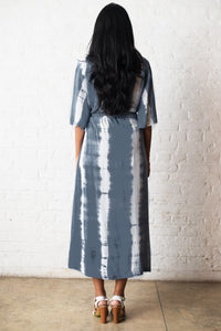 Grey Kimono Wrap Dress