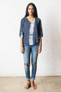Grey Tie Dye Top