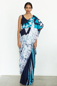 Urban Drape Blue Maasai Jewels Saree - Fashion Market.LK