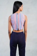 Load image into Gallery viewer, Sleeveless Stripped Crop Top
