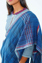 Load image into Gallery viewer, Urban Drape Stone Indigo Denim Handwoven Saree
