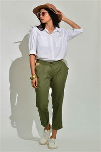 Tailored Moss Cropped Pants