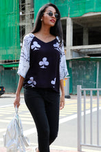 Load image into Gallery viewer, Batik Clubs Top - Black - Fashion Market.LK
