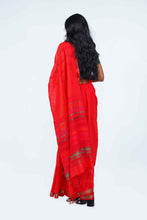 Load image into Gallery viewer, Urban Drape Red Aurora Handwoven Saree
