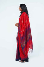 Load image into Gallery viewer, Urban Drape Velvet Dusk Handwoven Saree
